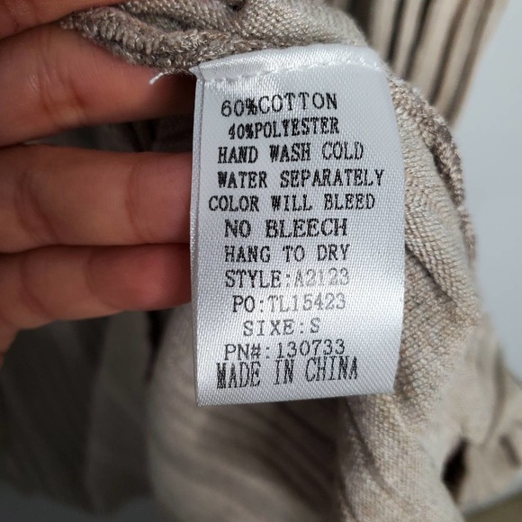 UMGEE • Beige Ribbed Sleeveless Tunic Shift Dress NEW Sz Small - Picture 5 of 7